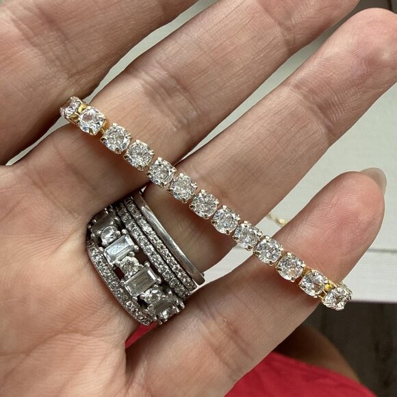 Neiman Marcus 14K Gold Plated  CZ Reverie Necklace - Picture 3 of 4